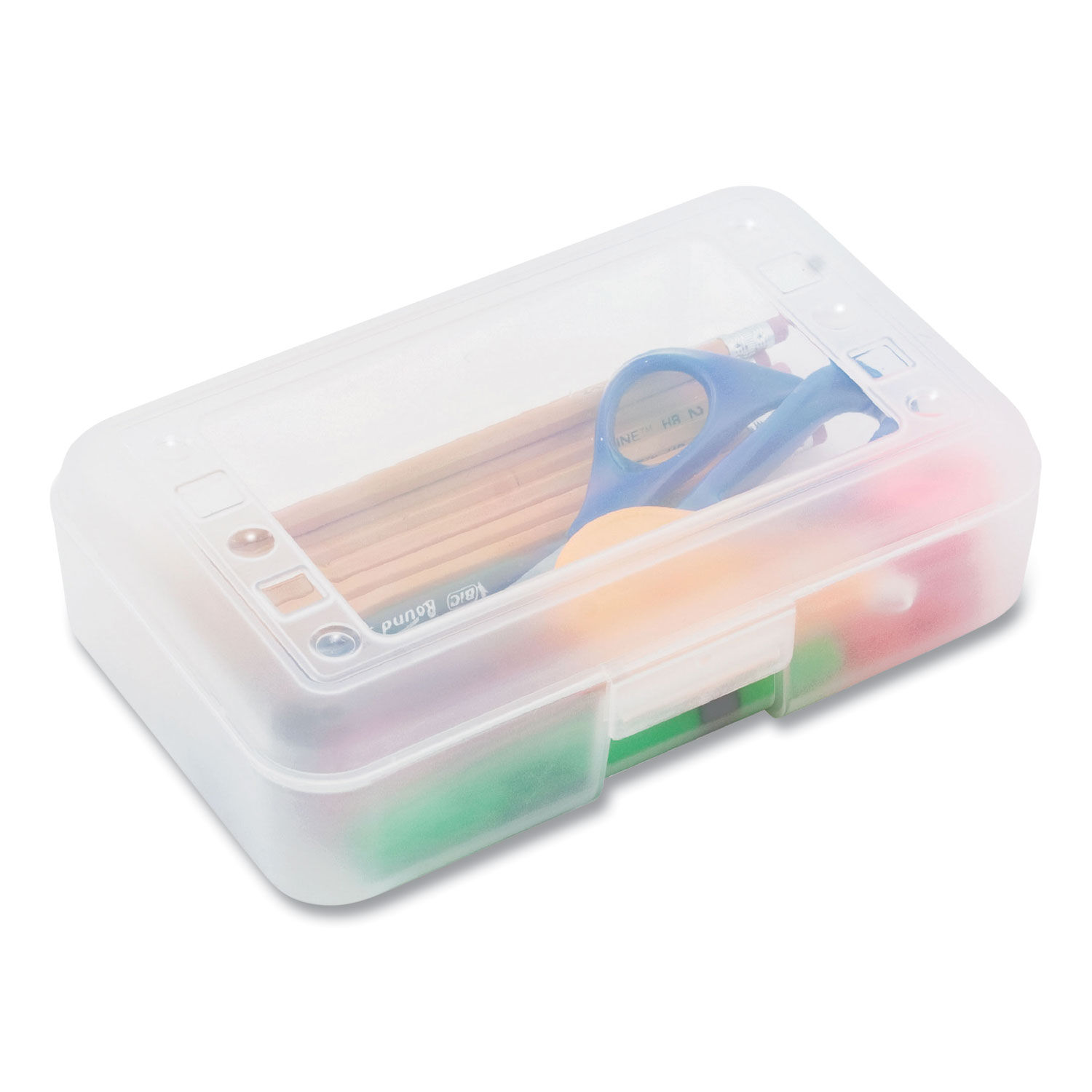 Gem Polypropylene Pencil Box with Lid by Advantus AVT34104 ...