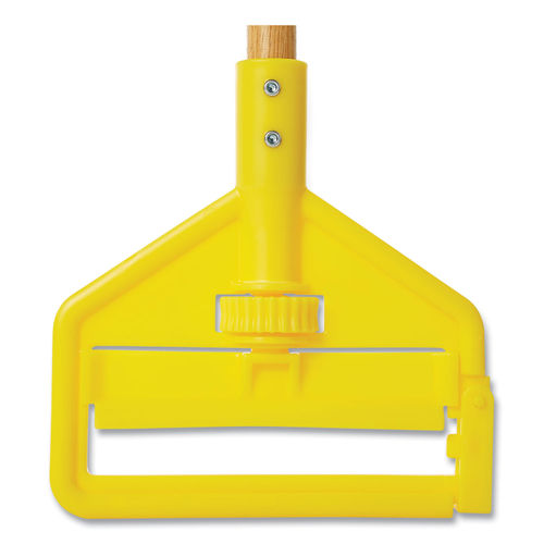 Rubbermaid Commercial Red Yellow Invader Fiberglass Side Gate Wet Mop Handle, 60 inch