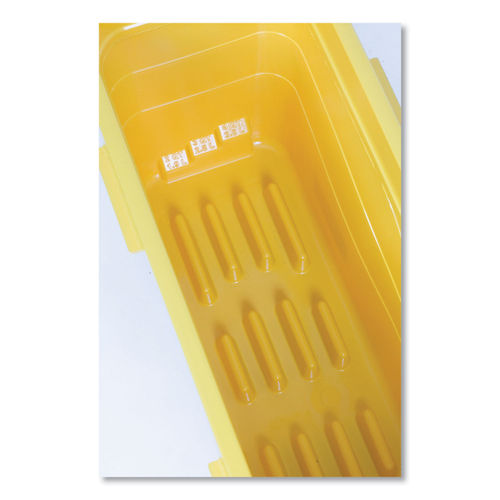 Rubbermaid FGQ95088YEL HYGEN Yellow Microfiber Charging Bucket for 18 Mop  Pads