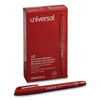 UNV07072 - Pen-Style Permanent Marker, Fine Bullet Tip, Red, Dozen