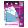 AVE75254 - Binder Pockets, 3-Hole Punched, 9.25 x 11, Assorted Colors, 5/Pack