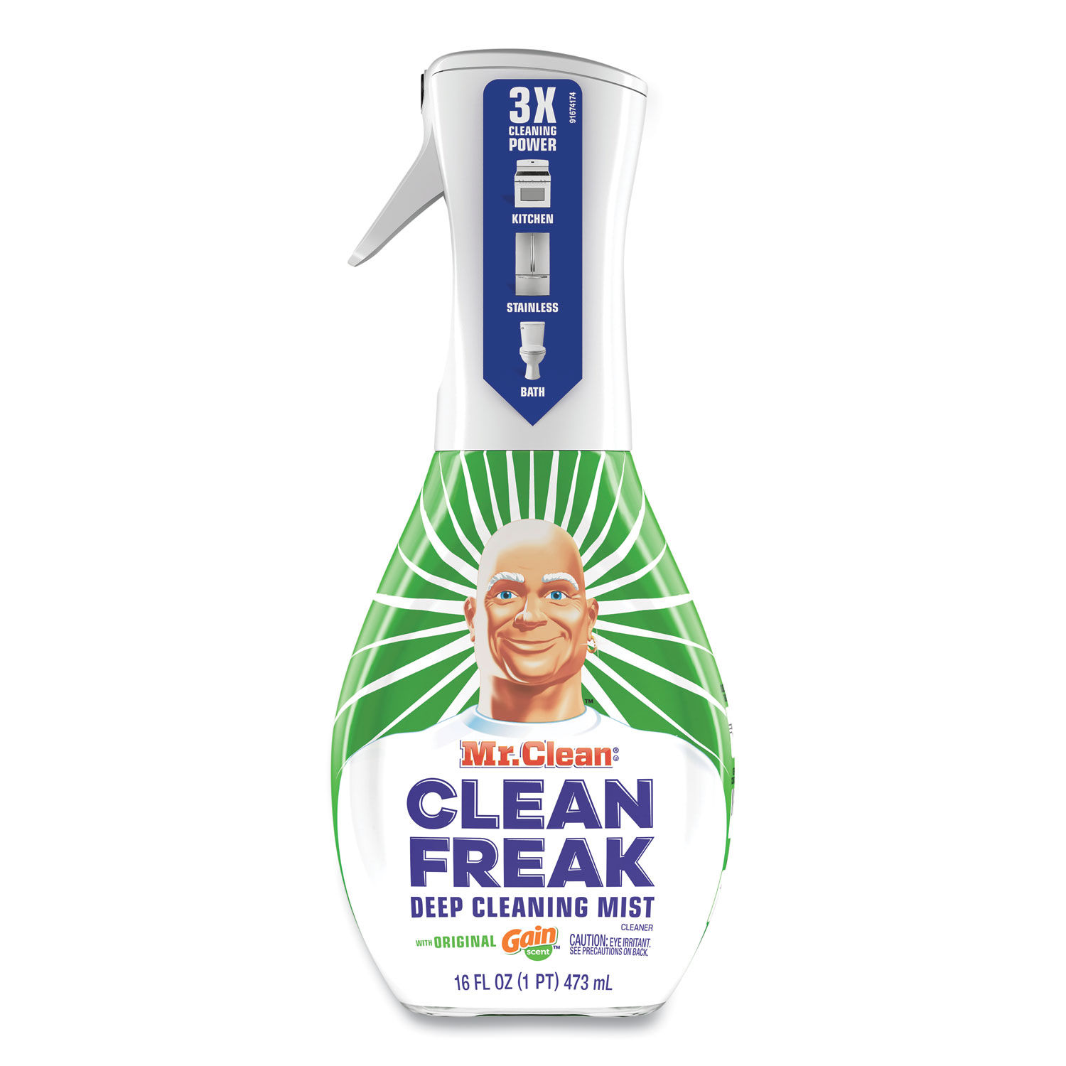  Mr. Clean All Purpose Cleaner, Clean Freak Mist Cleaning Kit  for Bathroom & Kitchen Cleaner, Lemon Scent, Includes 1 Spray Bottle (16  oz) and 1 Large Refill (30.9 oz) : Health & Household