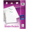 AVE75243 - Binder Pockets, 3-Hole Punched, 9.25 x 11, Clear, 5/Pack