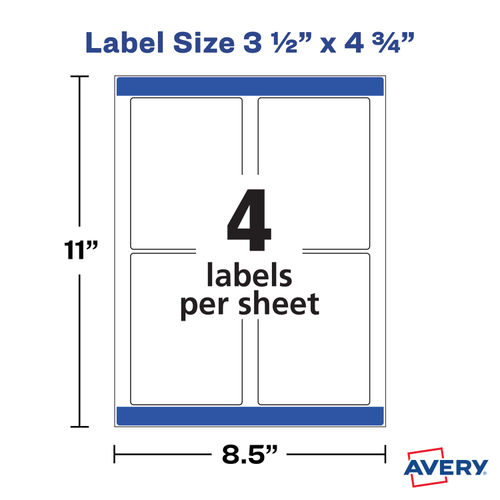 Avery Repositionable Sticker Project Paper, Matte White, 8.5 x 11