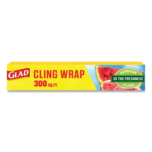 Glad ClingWrap Clear Plastic Food Wrap, 300 sq ft - Kroger