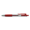 UNV39914 - Comfort Grip Gel Pen, Retractable, Medium 0.7 mm, Red Ink, Clear/Red Barrel, Dozen