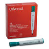 UNV43654 - Dry Erase Marker, Broad Chisel Tip, Green, Dozen