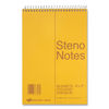 RED36646 - Standard Spiral Steno Pad, Gregg Rule, Brown Cover, 60 Eye-Ease Green 6 x 9 Sheets