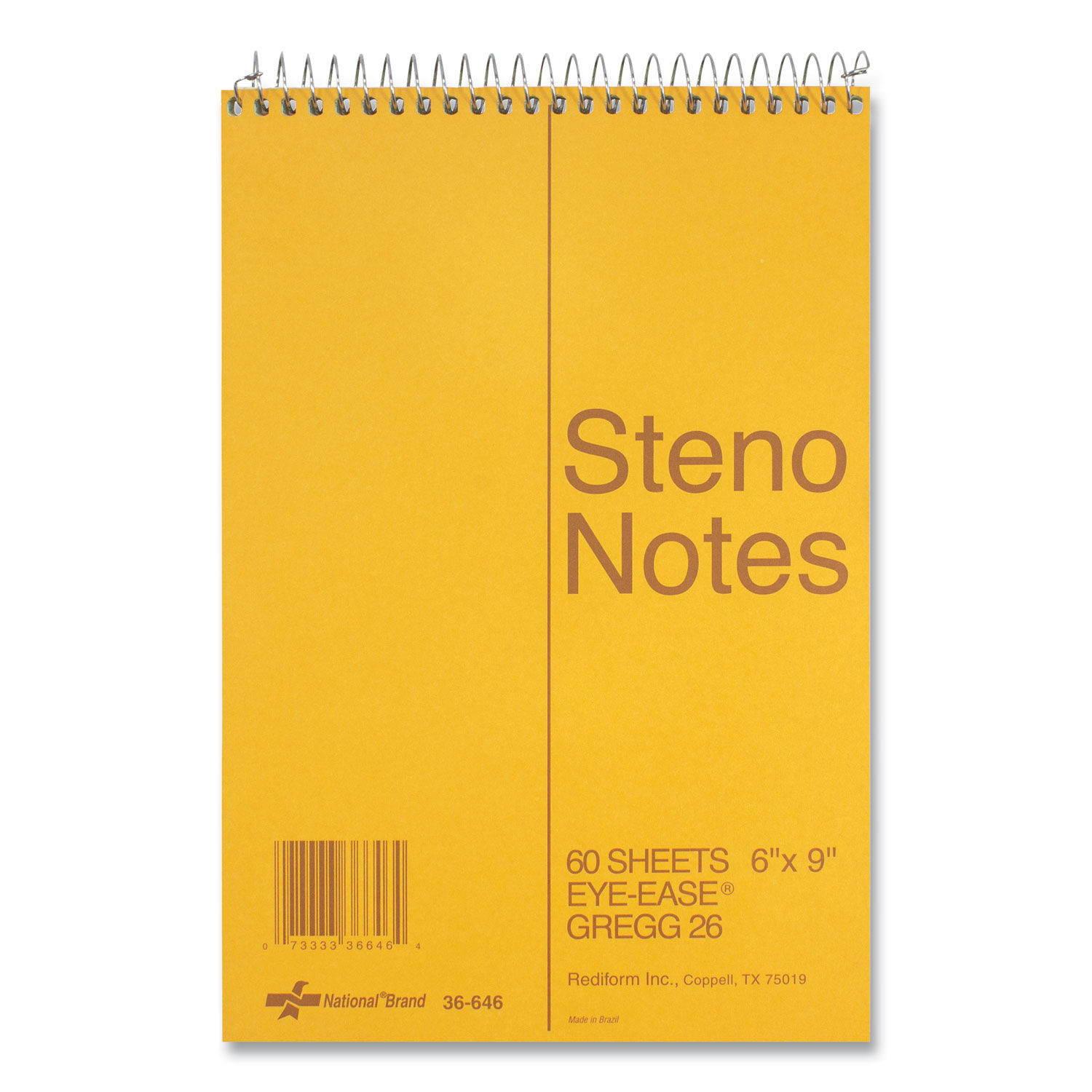 Standard Spiral Steno Pad by National® RED36646