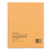 RED33008 - Single-Subject Wirebound Notebooks, Narrow Rule, Brown Paperboard Cover, (80) 10 x 8 Sheets