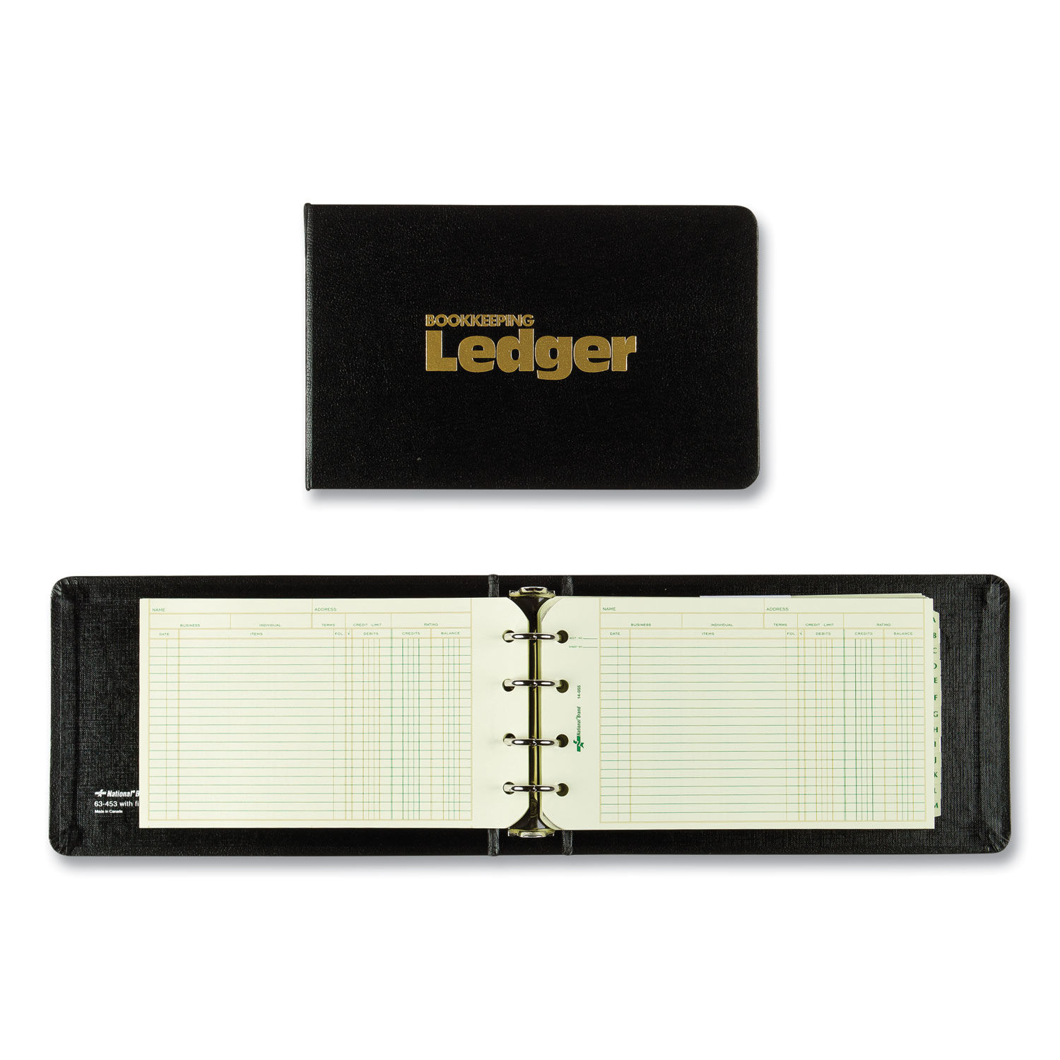 Four-Ring Ledger Binder Kit with A-Z Index by National® RED63453 | OnTimeSupplies.com Four-Ring Ledger Binder Kit with A-Z Index by National® RED63453 | OnTimeSupplies.com