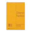 RED36746 - Standard Spiral Steno Pad, Gregg Rule, Brown Cover, 80 Eye-Ease Green 6 x 9 Sheets