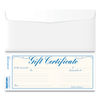 RED98002 - Gift Certificates with Envelopes, 8.5 x 3.67, Blue/Gold with Blue Border, 25/Pack