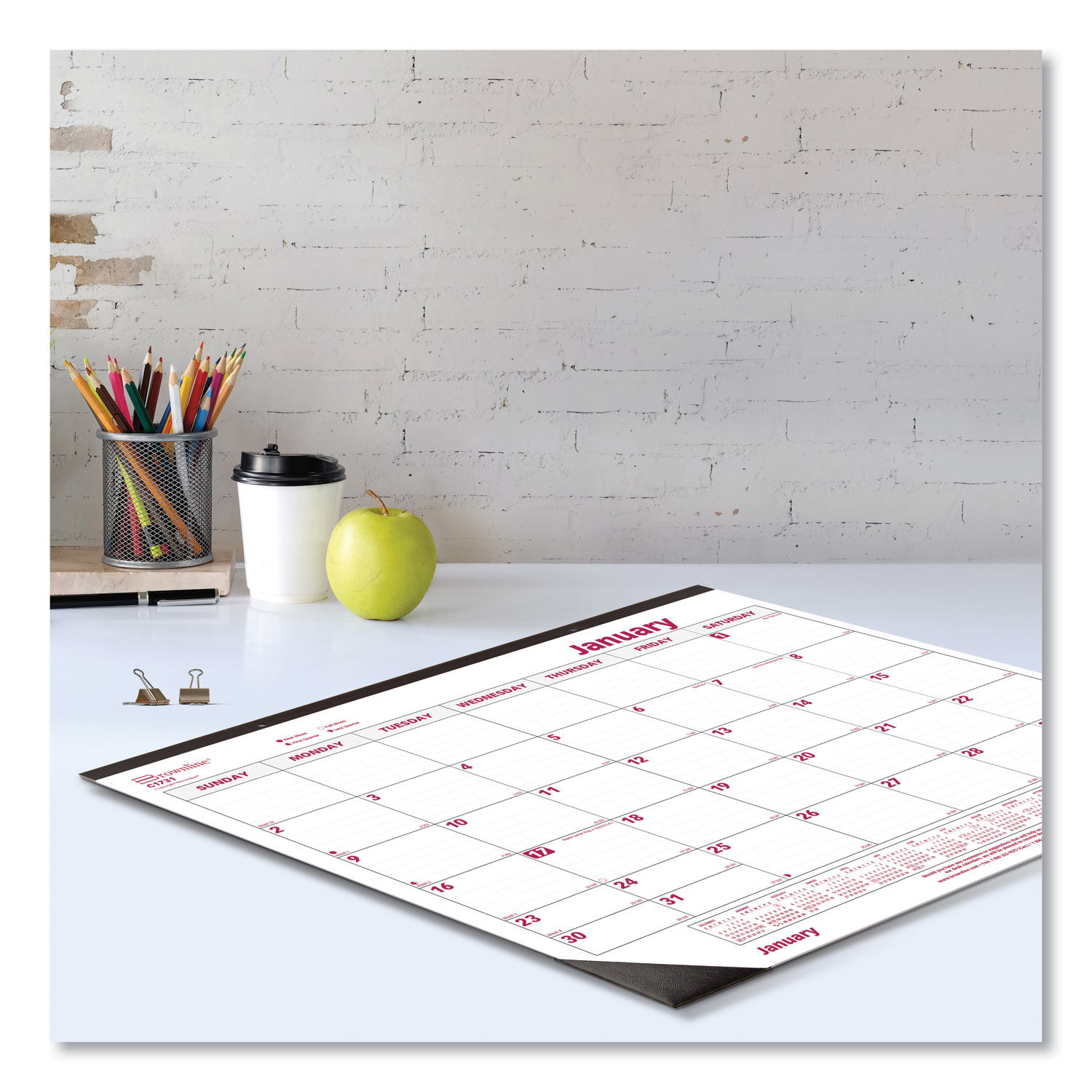 Monthly Desk Pad Calendar by Brownline® REDC1731