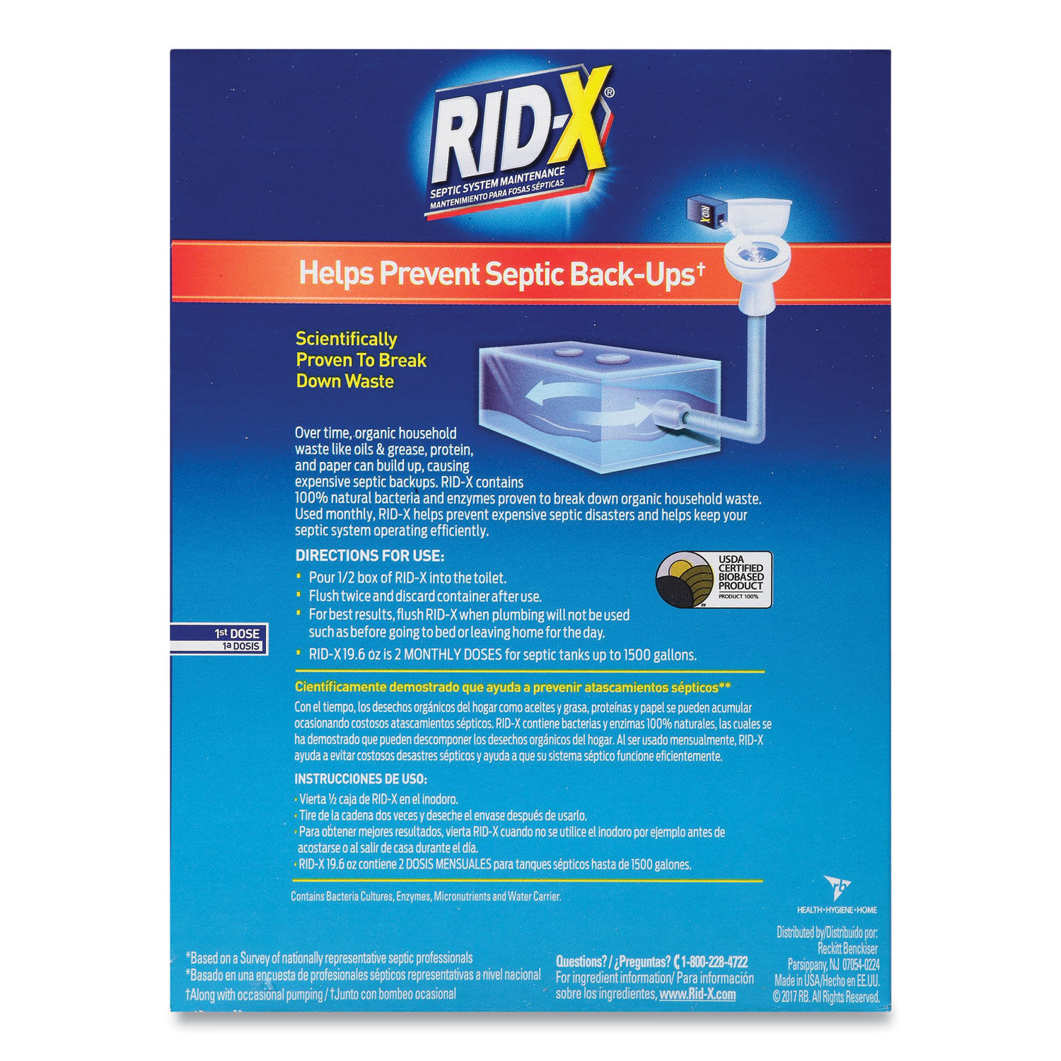 Septic System Treatment Concentrated Powder by RID-X® RAC80307