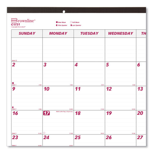 Monthly Desk Pad Calendar by Brownline® REDC1731