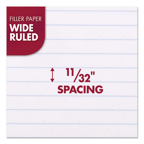 Notebook Filler Paper Wide Margin 10.5 x 8 , 3 Hole Punch 500