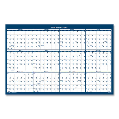 SKILCRAFT Two-Sided Dry Erase 12-Month Wall Calendar by AbilityOne