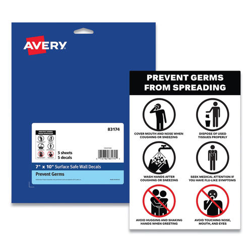 Preprinted Surface Safe Wall Decals by Avery® AVE83174