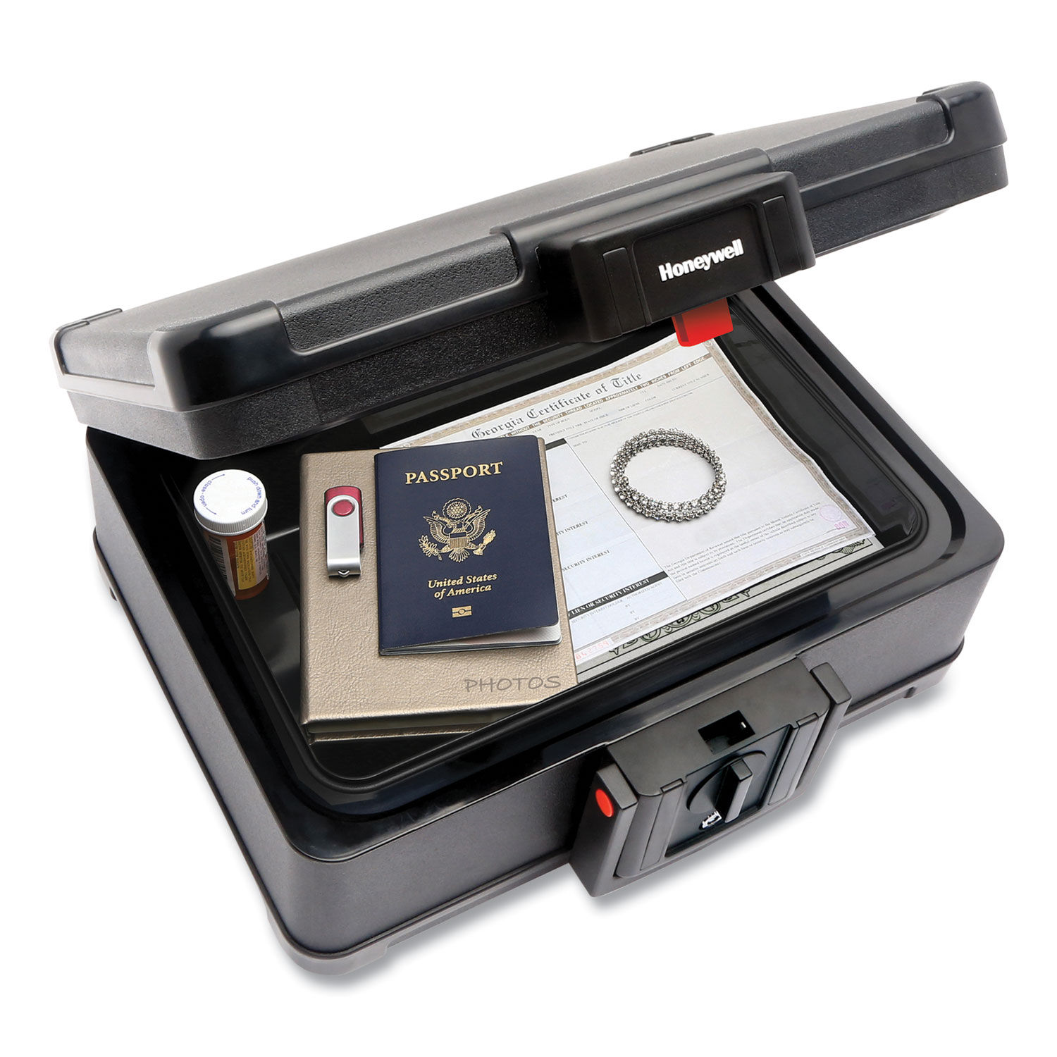 Fire and Waterproof Safe Chest with Carry Handle by Honeywell HWL1533