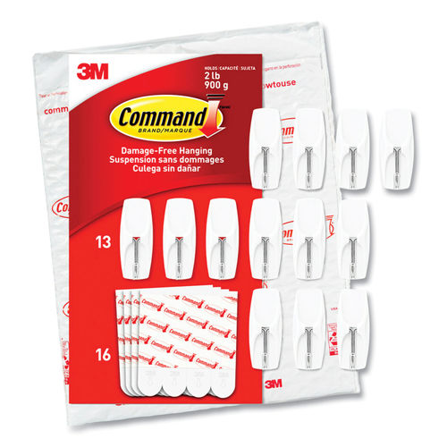 Command Medium Refill Adhesive Strips for Wall Hooks, Damage Free Hanging,  9 Strips