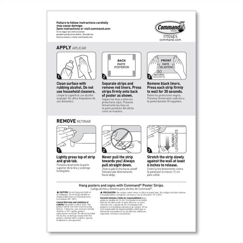 Command Poster Hanging Strips, Small 48 ea (Pack of 2)