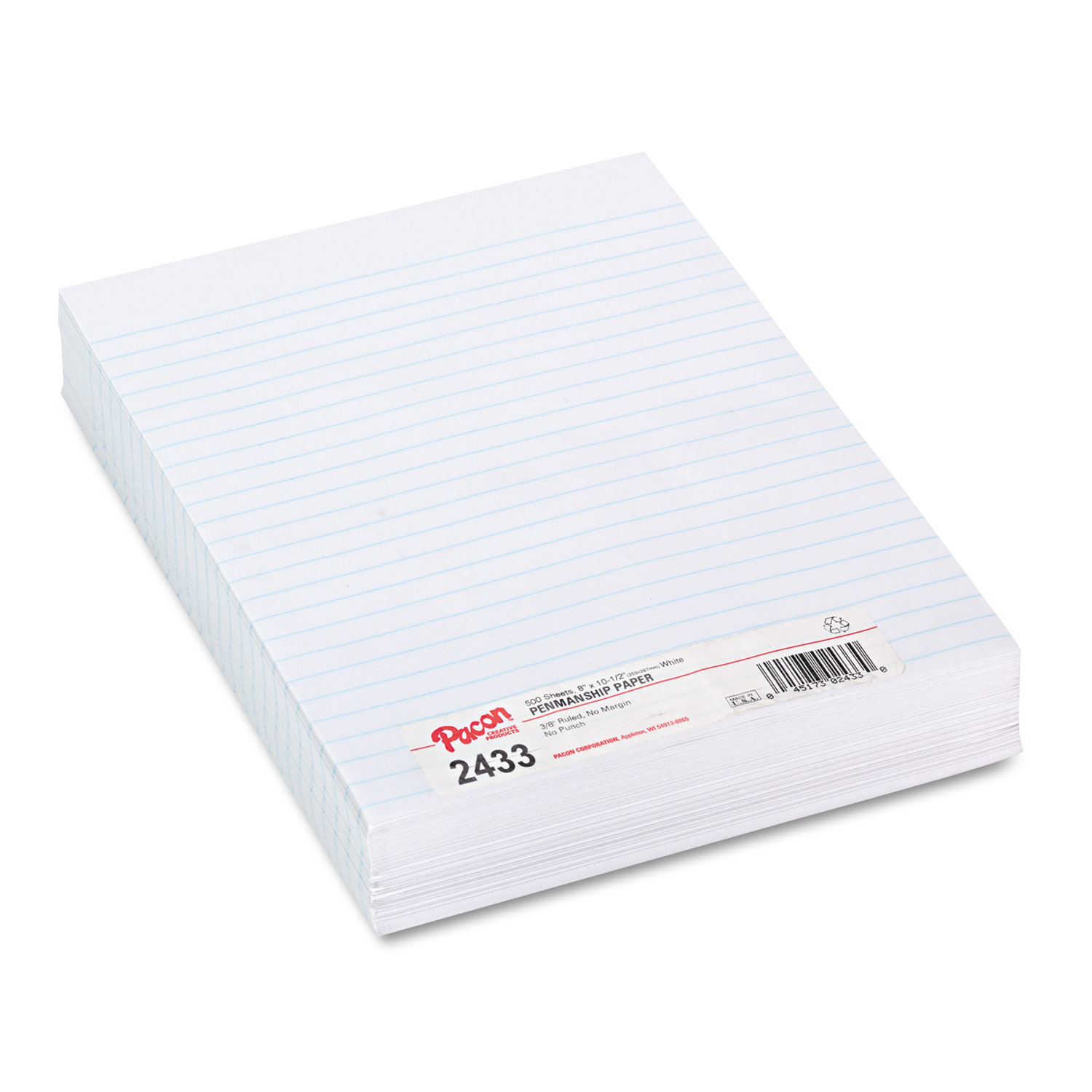 Notebook Filler Paper Wide Margin 10.5 x 8 , 3 Hole Punch 500