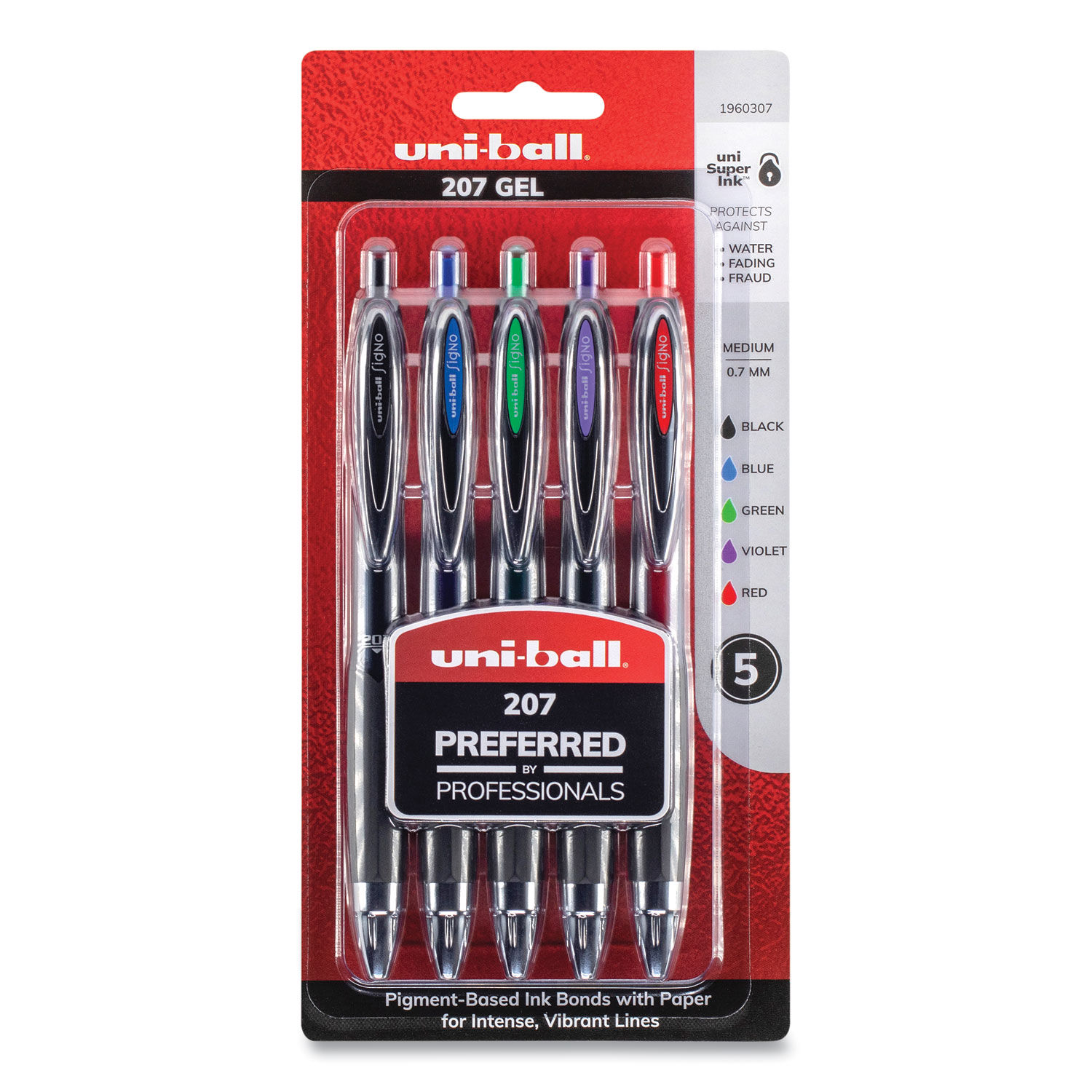 Uni-Ball Signo 207 Retractable Gel Pens 