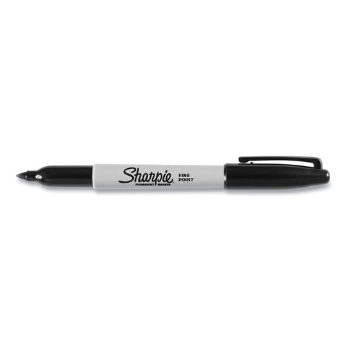 Sharpie Permanent Markers, Fine Point, Black, 2 Boxes of 12 Total of 24 Markers