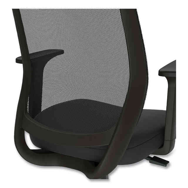 Essentials Mesh Back Fabric Drafting Stool with Arms, Supports Up to 275 lb, Black Seat/Back, Black Base Essentials Mesh Back Fabric Drafting Stool with Arms, Supports Up to 275 lb, Black Seat/Back, Black Base