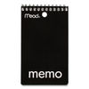 MEA45354 - Wirebound Memo Pad with Wall-Hanger Eyelet, Medium/College Rule, Randomly Assorted Cover Colors, 60 White 3 x 5 Sheets