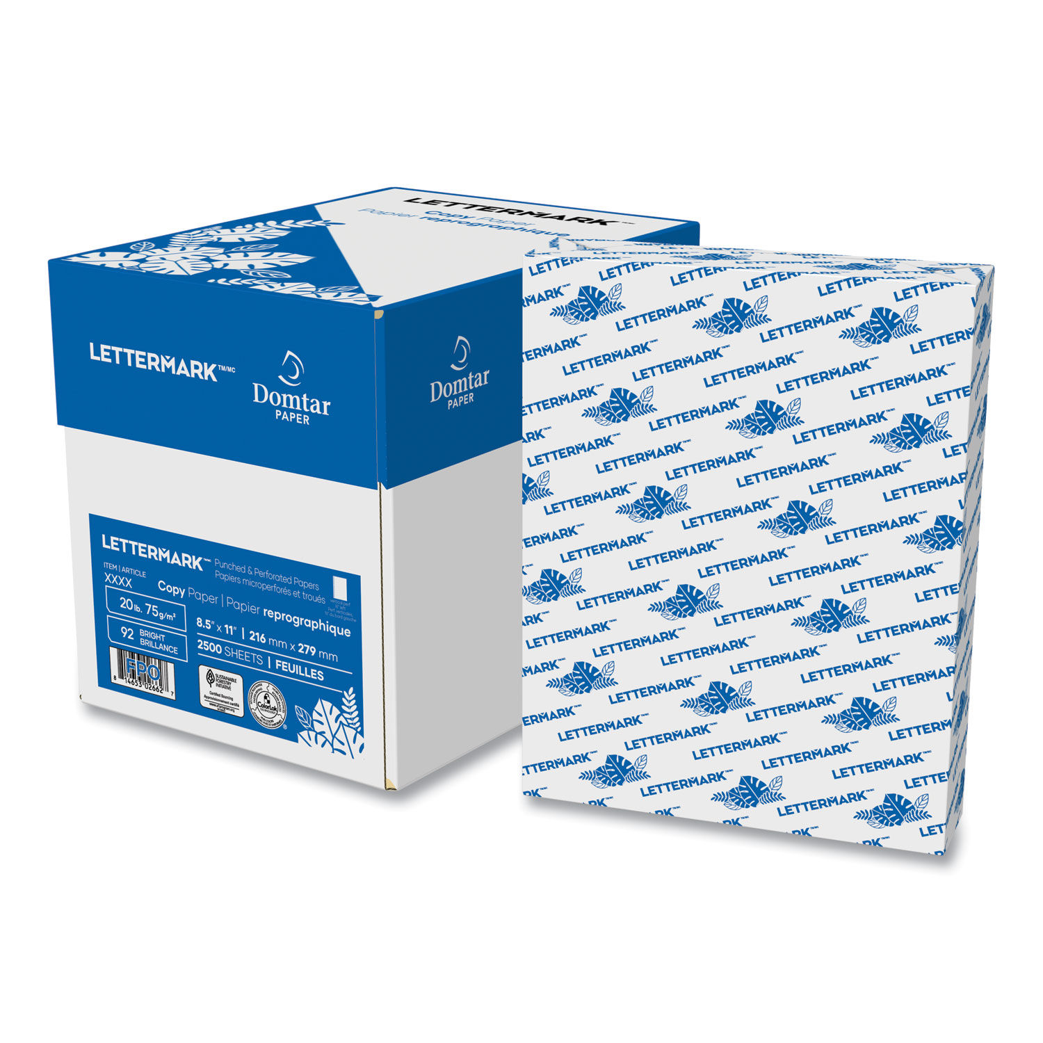 Hammermill® Copy Plus Print Paper, 92 Bright, 20 lb Bond Weight, 8.5 x 11,  White, 500 Sheets/Ream, 5 Reams/Carton