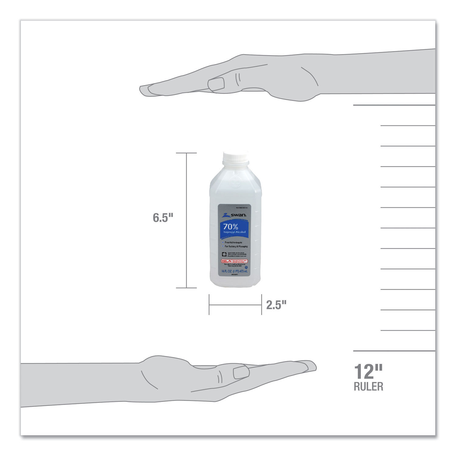 Basics 99% Isopropyl Alcohol First Aid For Technical Use,16 Fluid  Ounces, 1-Pack (Previously Solimo)