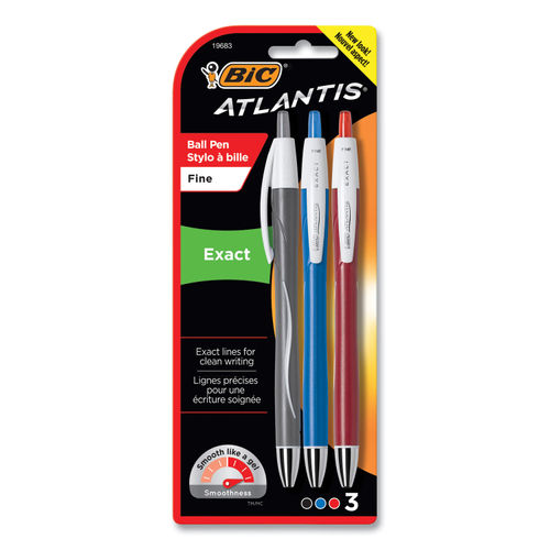 BIC Glide Exact Retractable Ball Point Pen, Fine Point (0.7 mm