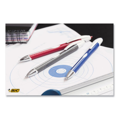 BIC Glide Exact Retractable Ball Point Pen, Fine Point (0.7 mm