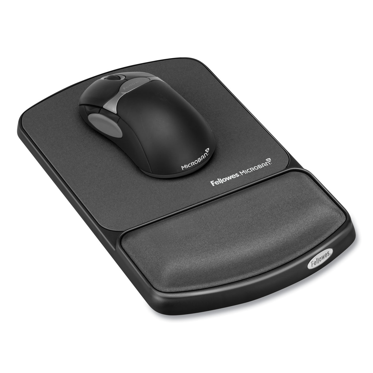 Fellowes Gel Wrist RestMouse Pad Fabric Black - Office Depot