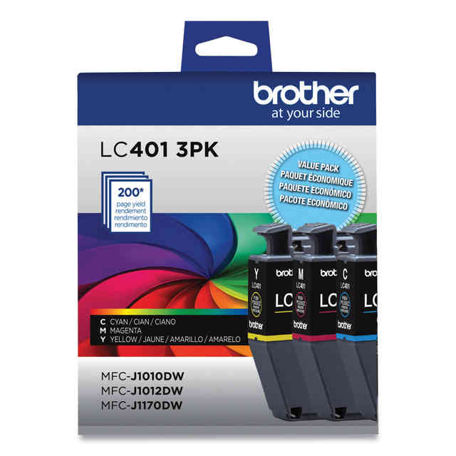 LC4013PKS Ink, 200 Page-Yield, Cyan/Magenta/Yellow, 3/Pack LC4013PKS Ink, 200 Page-Yield, Cyan/Magenta/Yellow, 3/Pack