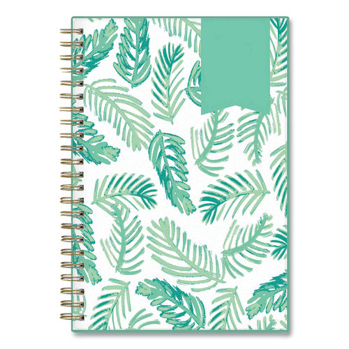 Day Designer Palms Weekly/Monthly Planner, Palms Artwork, 8 x 5,  Green/White Cover, 12-Month (Jan to Dec): 2024