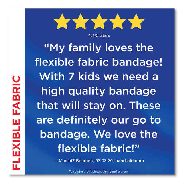  Flexible Fabric Adhesive Bandages, 1 x 3, 100/Box