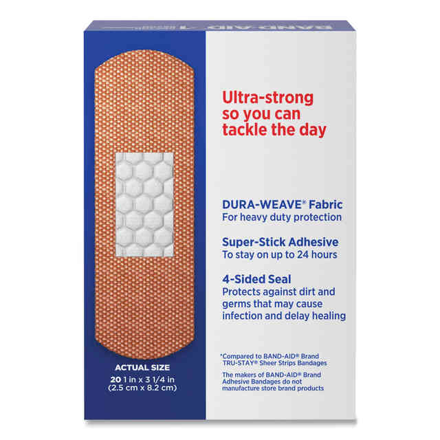  Flexible Fabric Adhesive Bandages, 1 x 3, 100/Box (Pack of 4)  : Health & Household