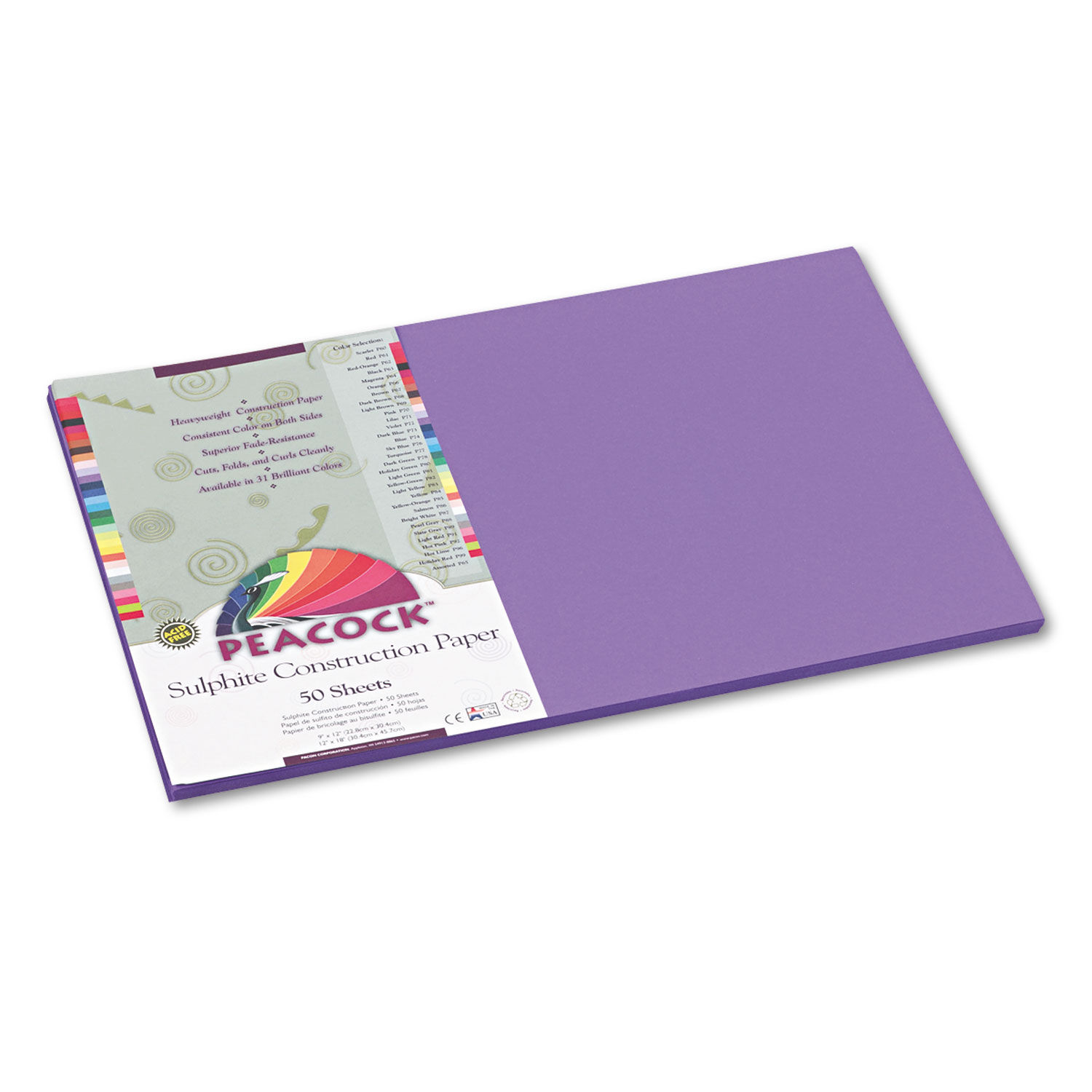 Pacon Construction Paper - 18 x 24 - Grey - 50 Sheets