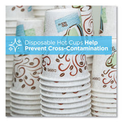 Choice 8 oz. Tall Cafe Print Poly Paper Hot Cup - 1000/Case