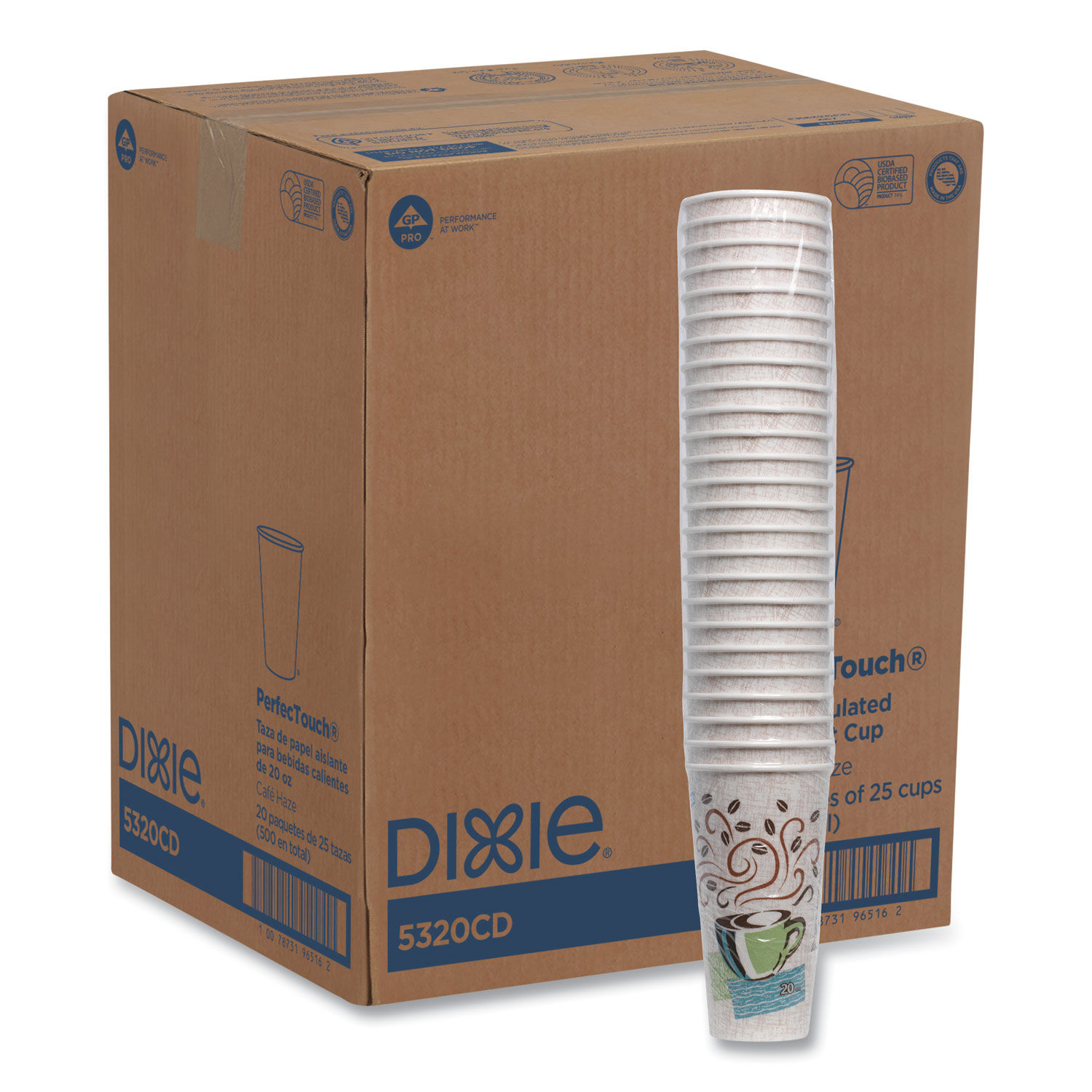 DIXIE PerfecTouch 10 oz. Disposable Paper Cups, Hot Drinks, Coffee Haze  Design, 25-Sleeve, 20-Sleeves/Carton DXE5310DX - The Home Depot