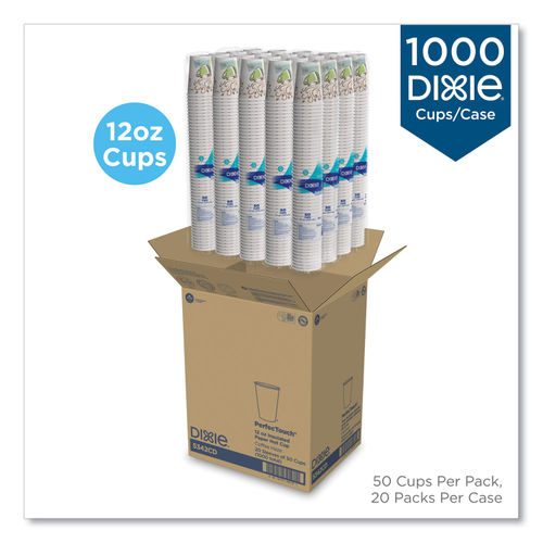 Dixie PerfecTouch 12 oz. Hot Cups and Dixie Dome Plastic Hot Cup Lids,  50/pack