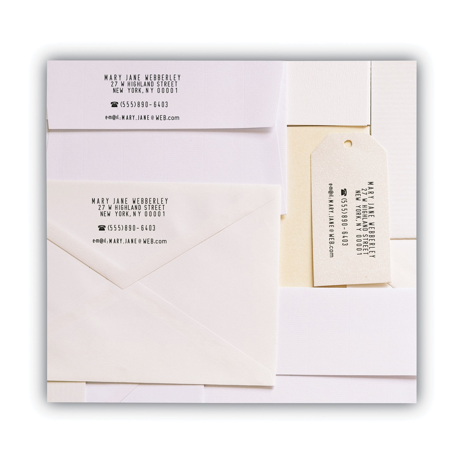 2000 Plus Custom Stamp Kit with Microban, 5 Lines, Black, 2 5/16 x 7/8