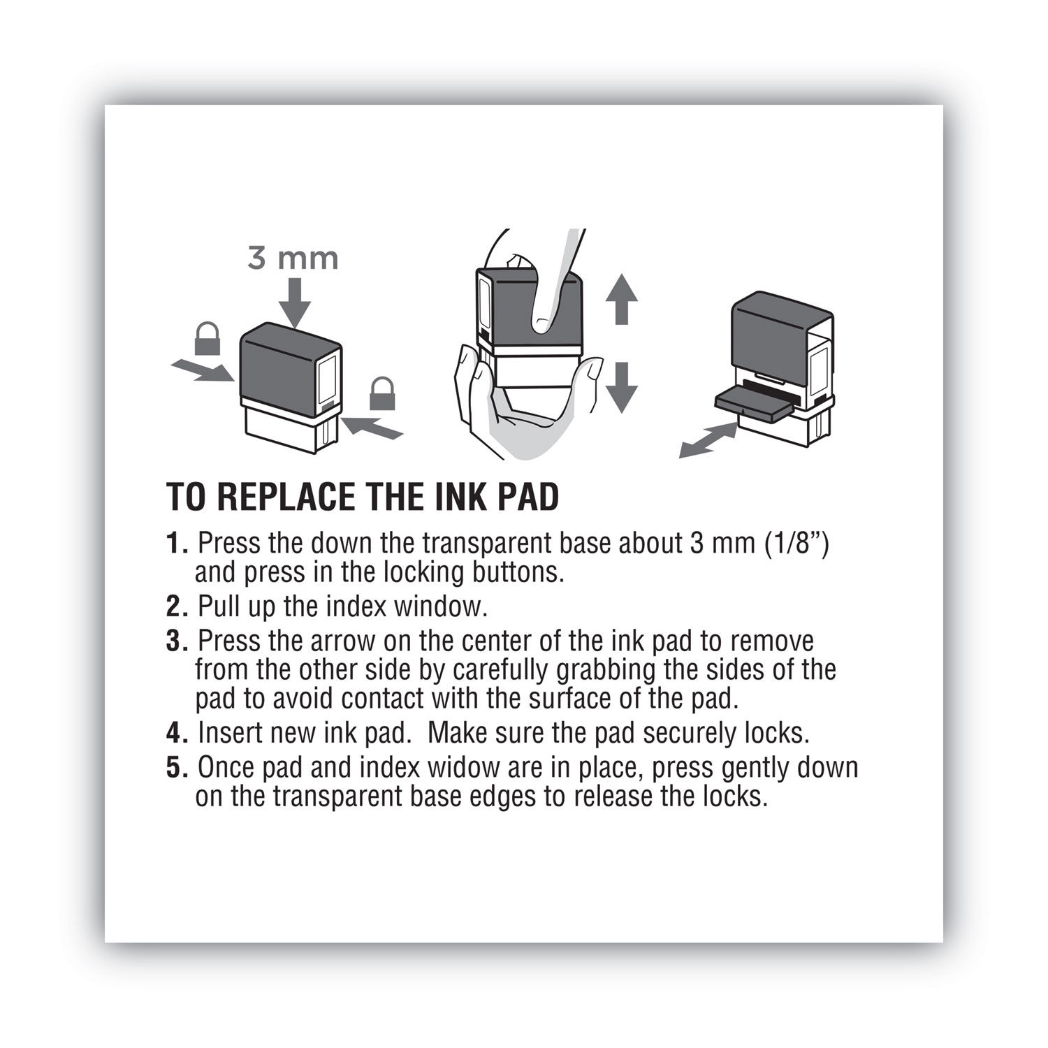 COSCO 2000 Plus Stamp No. 40 Replacmnt Ink Pad - 1 Each - Black Ink