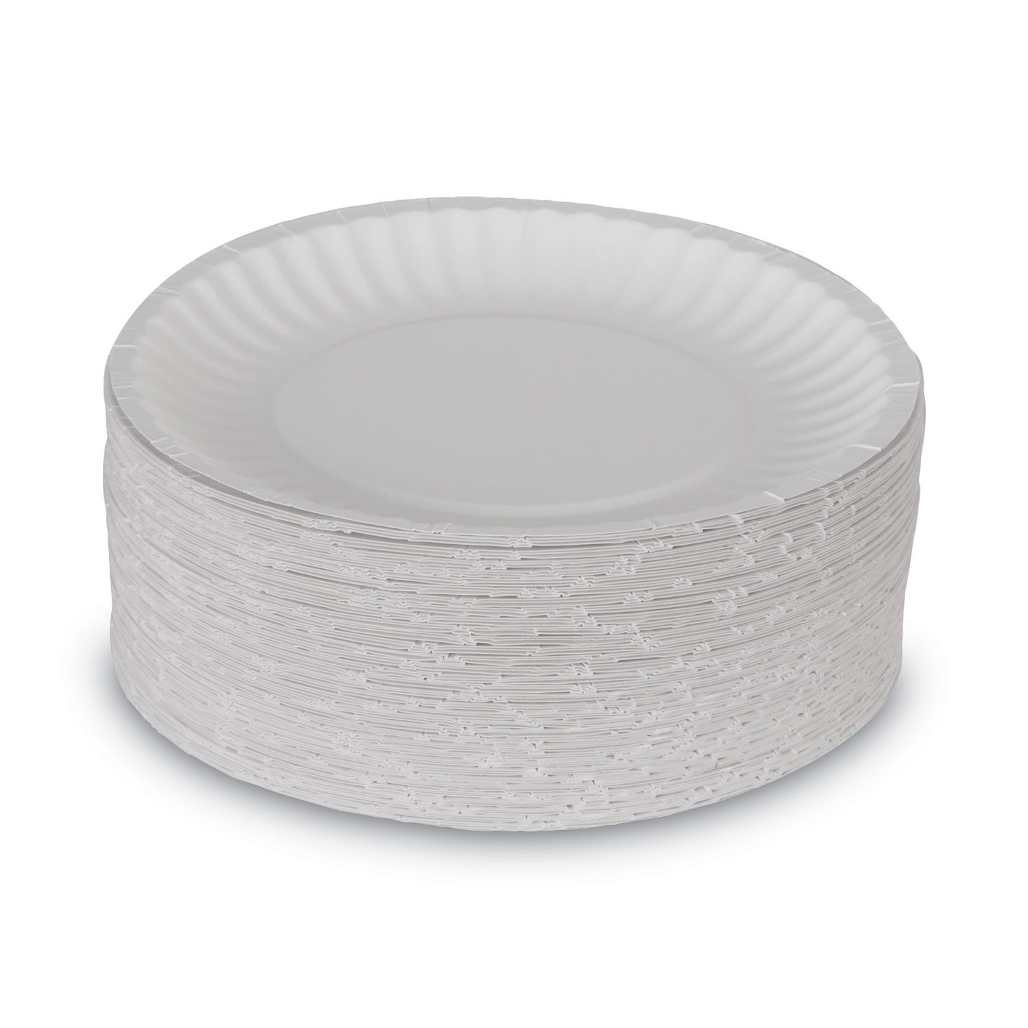 Claycoat Ribbed Paper Plates