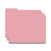 SMD10263 - Interior File Folders, 1/3-Cut Tabs: Assorted, Letter Size, 0.75" Expansion, Pink, 100/Box