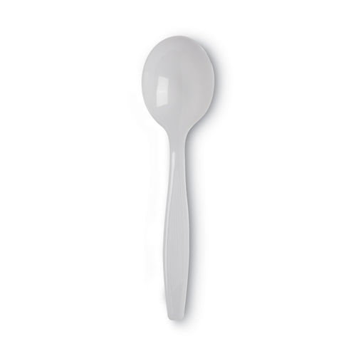 [Case of 1000] Heavyweight Clear Plastic Soup Spoons