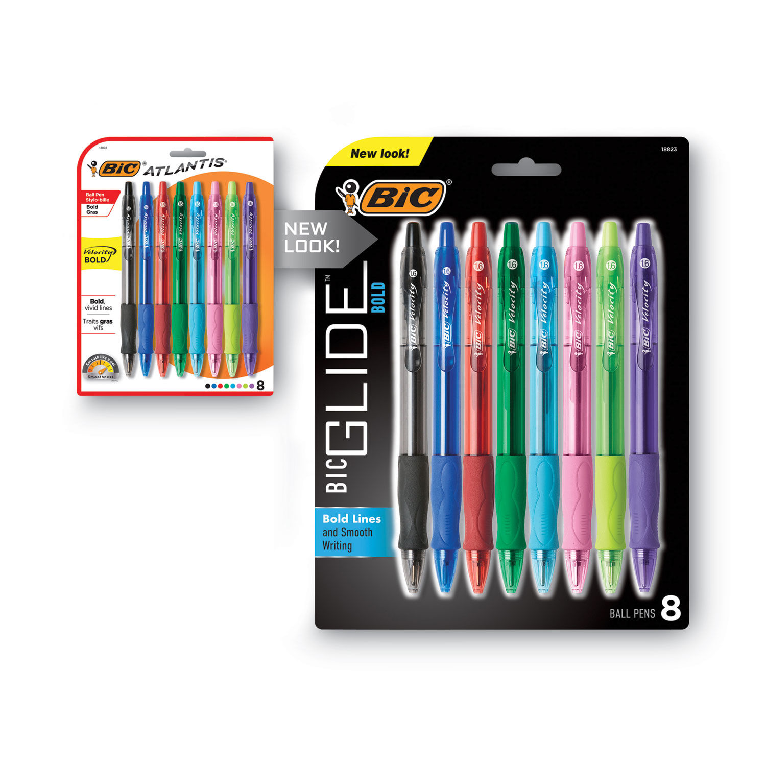 BIC Glide Bold Retractable Ball Pen, Black, 1.6mm Bold Point, 36 Pack